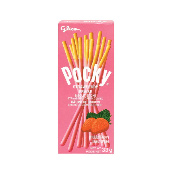 Glico Pocky Strawberry Cream Coated Biscuit Stick 33g