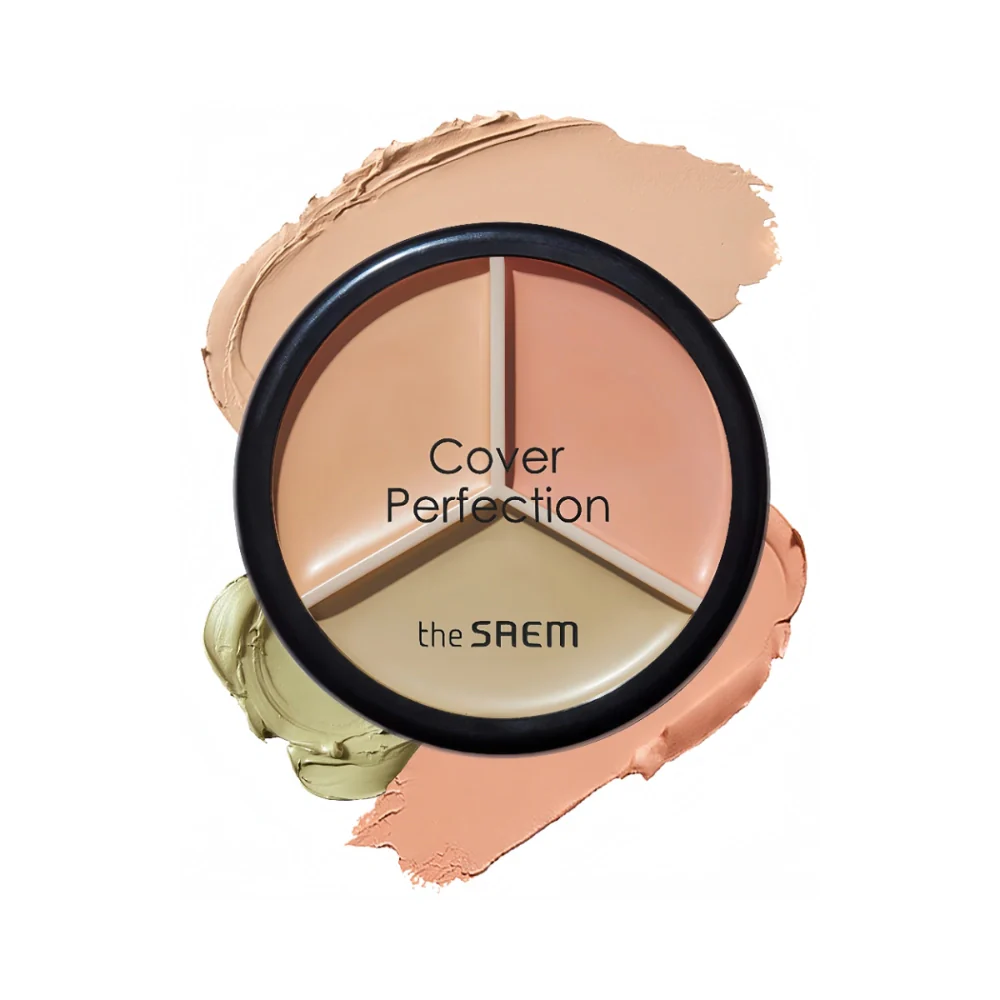 THE SAEM Cover Perfection Triple Pot Concealer Set 03 Correct Up Beige