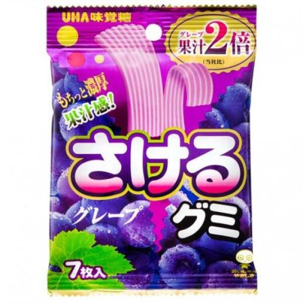 UHA-Gummy Strip Candy (Grape) 42g