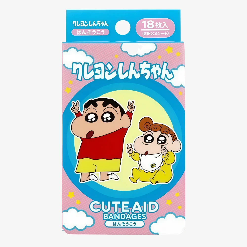 SANTAN Emergency Bandages Crayon Shinchan Pink 18pcs