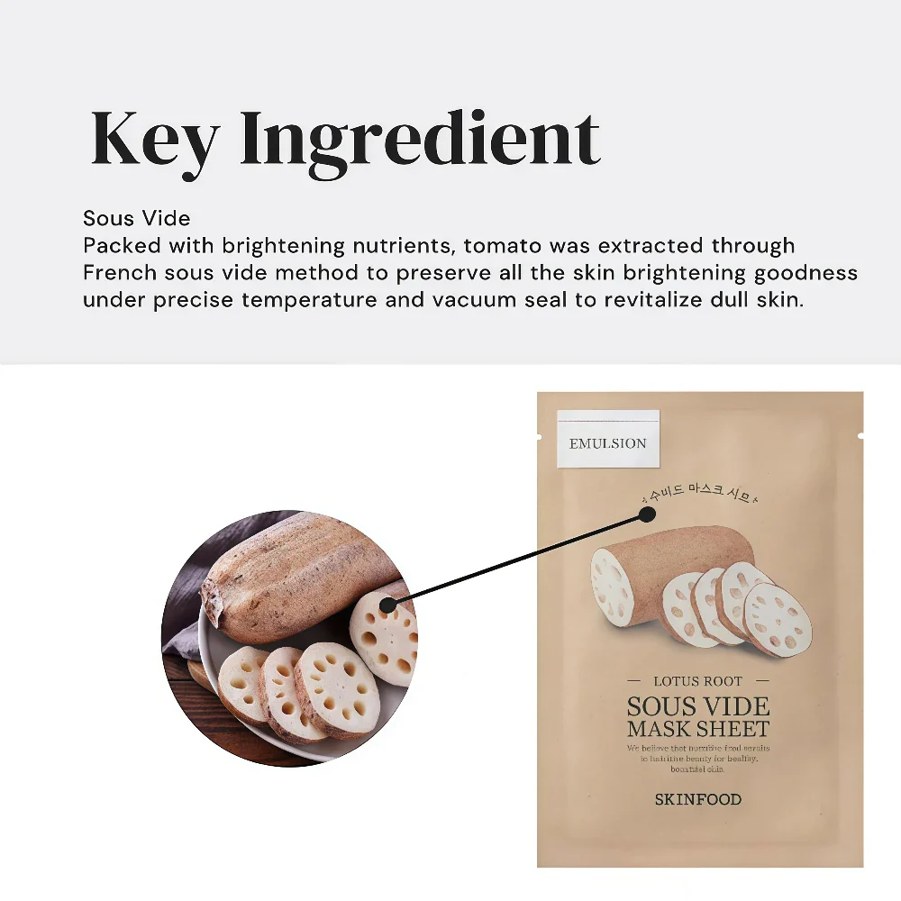 SKINFOOD Lotus Root Sous Vide Mask Sheet (1)
