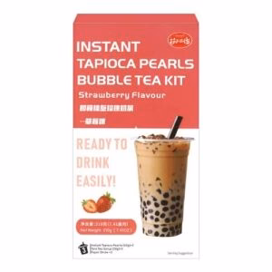 KLKW Instant Bubble Tea Kit Strawberry Flavor (3 Servings) 210g