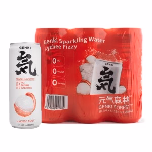 GENKI FOREST Soda Drink Lychee 330ml * 6p