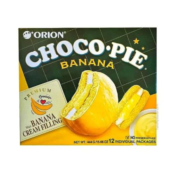 ORION CHOCO PIE Banana 12P 444g