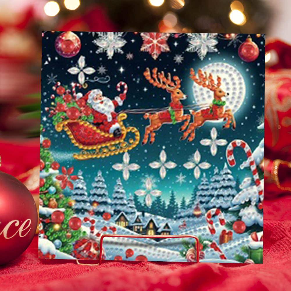 6Pcs DIY Diamond Painting Greeting Card - Christmas