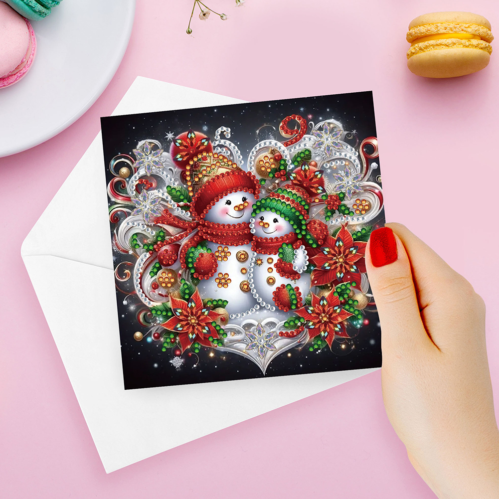 12Pcs DIY Diamond Painting Greeting Card - Christmas