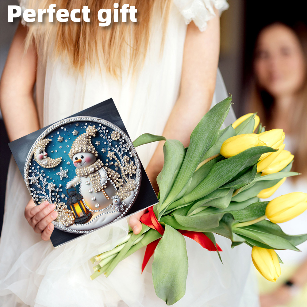 6Pcs DIY Diamond Painting Greeting Card - Christmas