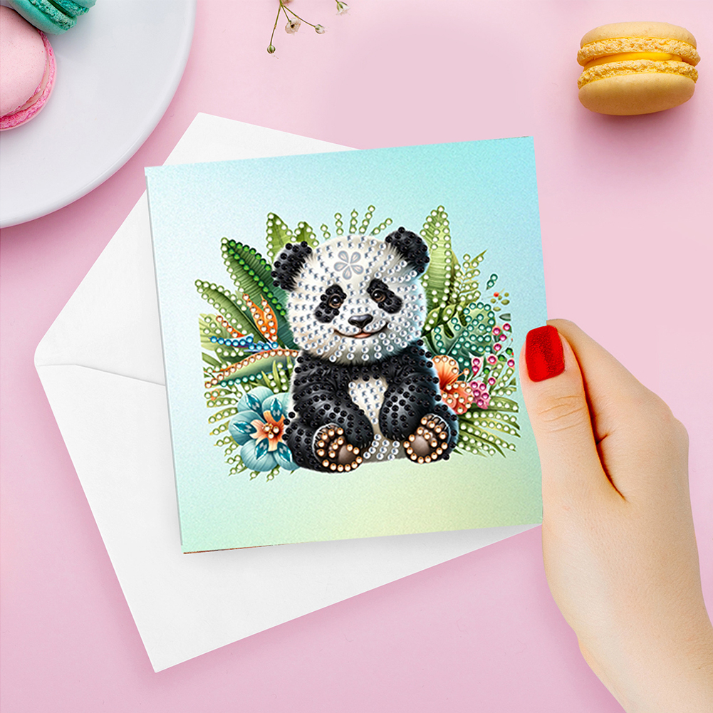 6pcs DIY Diamond Painting Greeting Card - Garden Animal