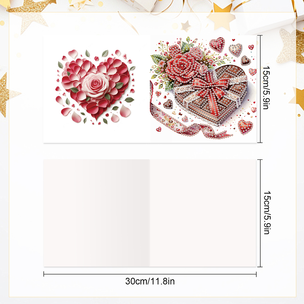 6Pcs DIY Diamond Painting Greeting Card - Love Chocolate