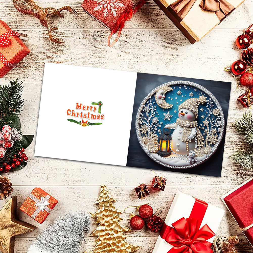 6Pcs DIY Diamond Painting Greeting Card - Christmas