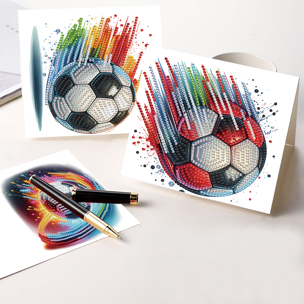 6Pcs DIY Diamond Painting Greeting Card - Football Family