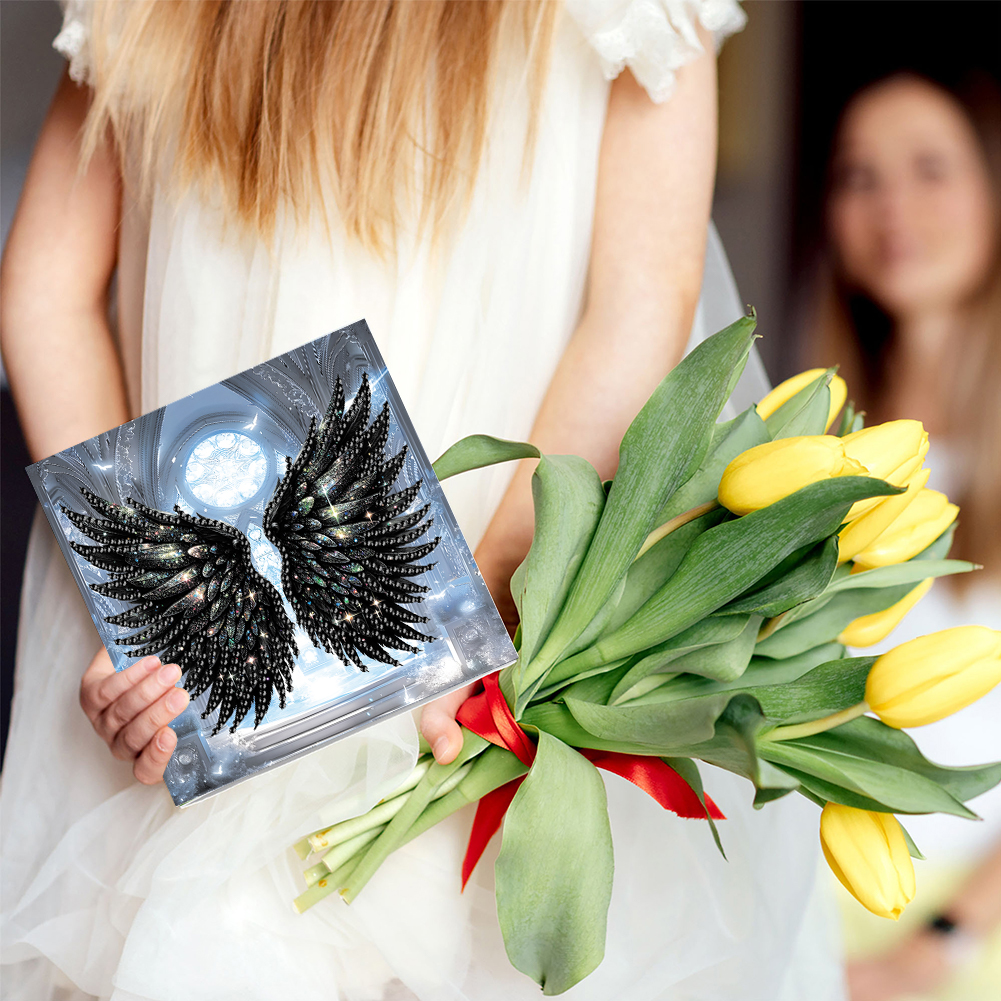 6Pcs DIY Diamond Painting Greeting Card - Angel Wings