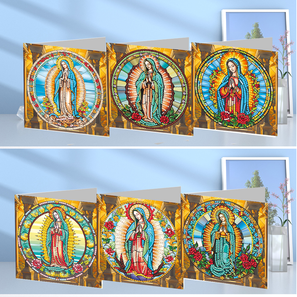 6Pcs DIY Diamond Painting Greeting Card - Faith Family
