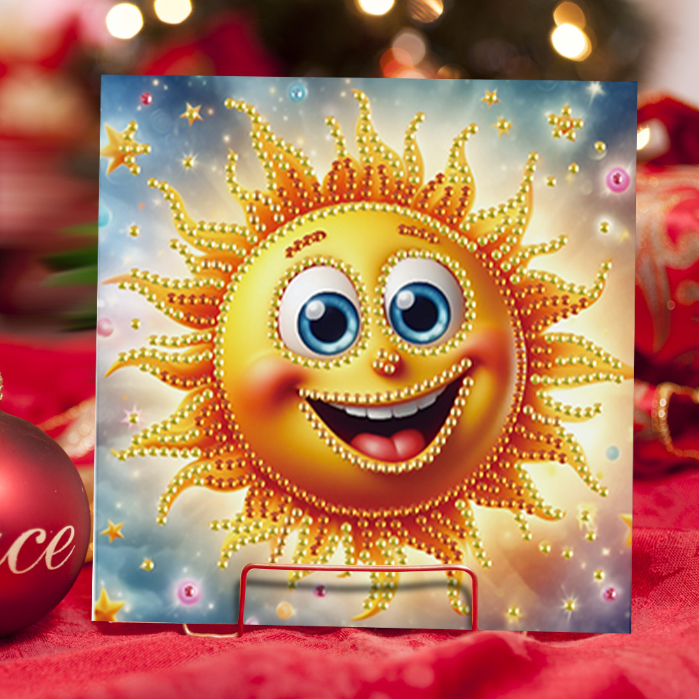 6Pcs DIY Diamond Painting Greeting Card - Sun Family