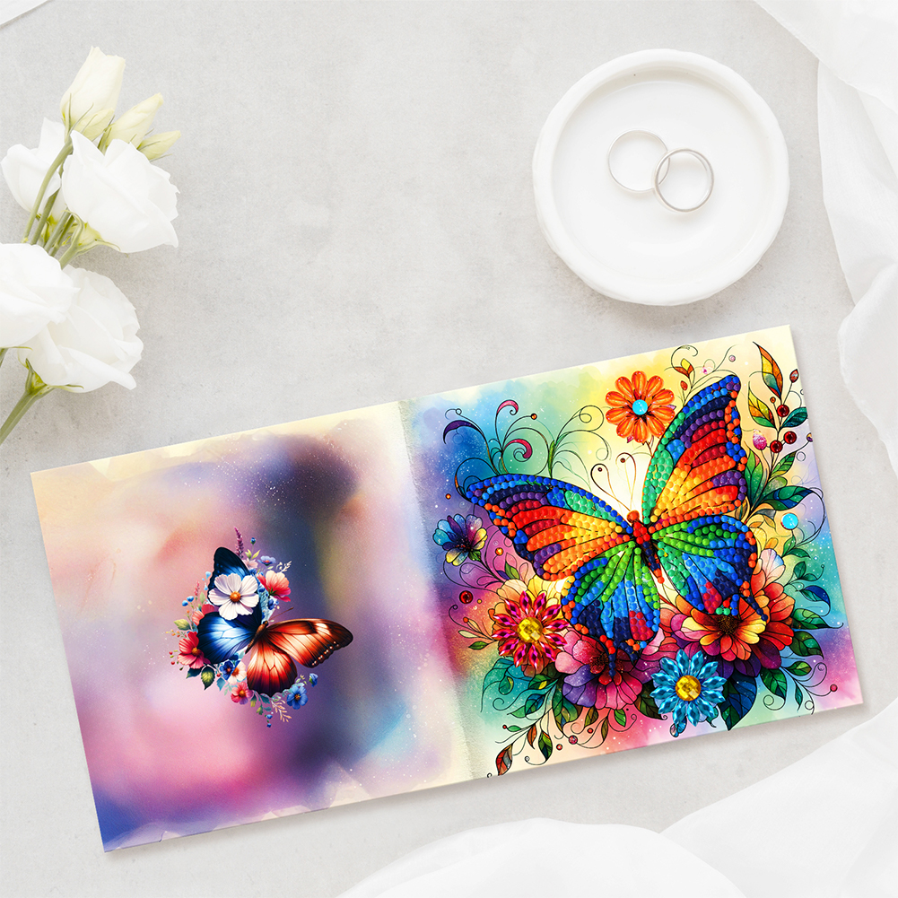 12Pcs DIY Diamond Painting Greeting Card - Animal