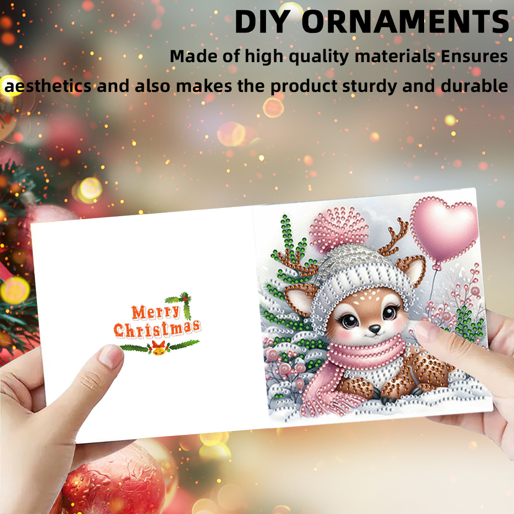 6Pcs DIY Diamond Painting Greeting Card - Christmas