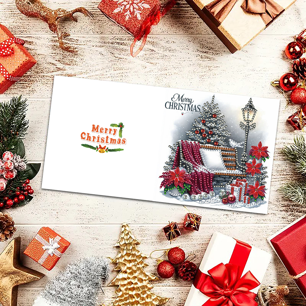 6Pcs DIY Diamond Painting Greeting Card - Christmas