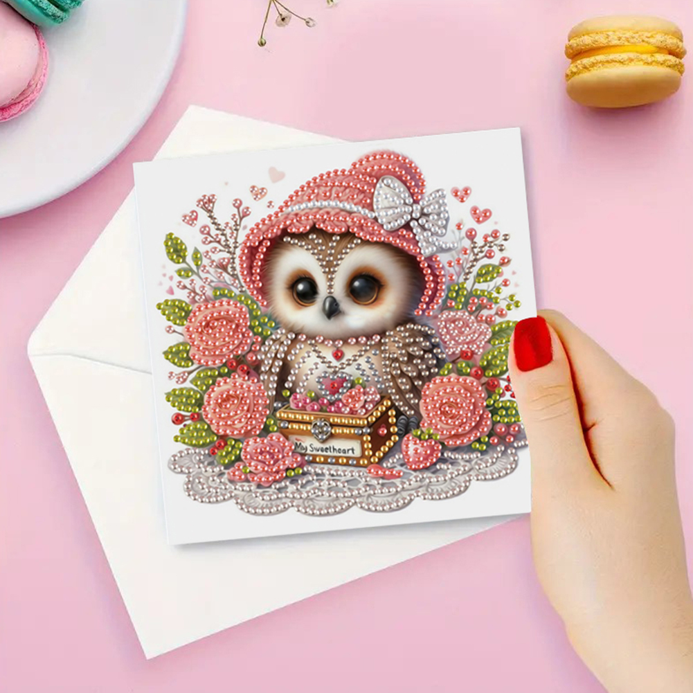 6Pcs DIY Diamond Painting Greeting Card - Animals