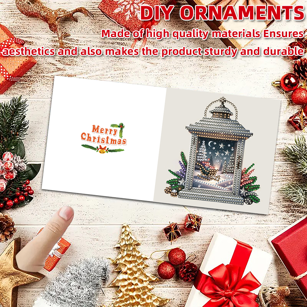 6Pcs DIY Diamond Painting Greeting Card - Christmas