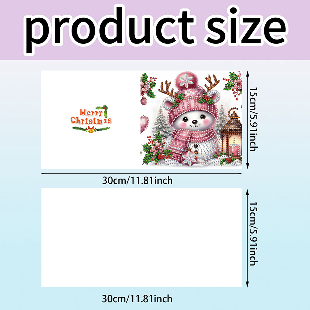 6Pcs DIY Diamond Painting Greeting Card - Christmas