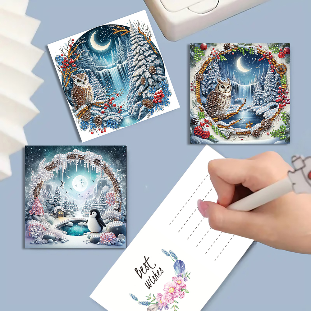 6Pcs DIY Diamond Painting Greeting Card - Christmas