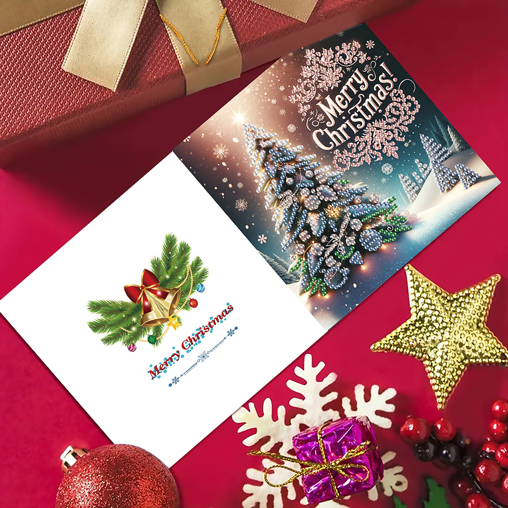 6Pcs DIY Diamond Painting Greeting Card - Christmas