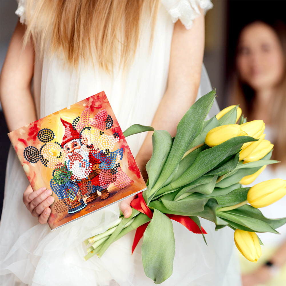 8pcs DIY Diamond Painting Greeting Card - Merry Christmas