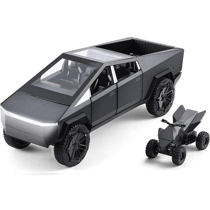 🚙 1:32 Cybertruck Toy Car – Diecast Metal Model with Lights & Sound for Kids