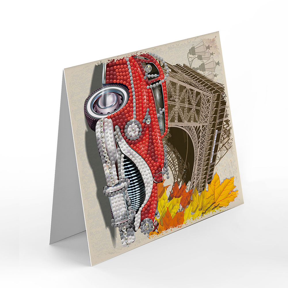 8pcs DIY Diamond Painting Greeting Cards with Envelopes Mosaic Postcards