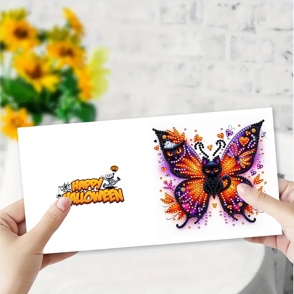 6Pcs DIY Diamond Painting Greeting Card - Halloween