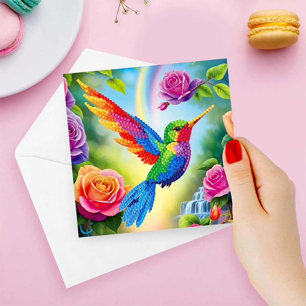 12Pcs DIY Diamond Painting Greeting Card - Animal