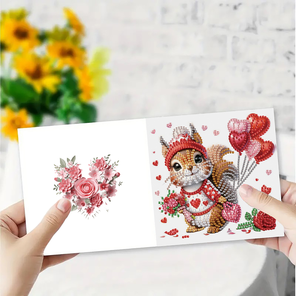 6Pcs DIY Diamond Painting Greeting Card - Animals