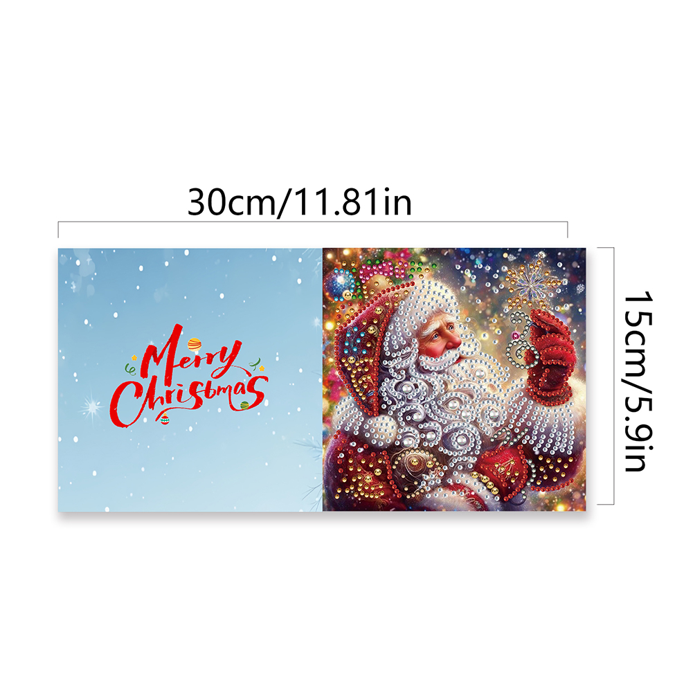 12Pcs DIY Diamond Painting Greeting Card - Christmas