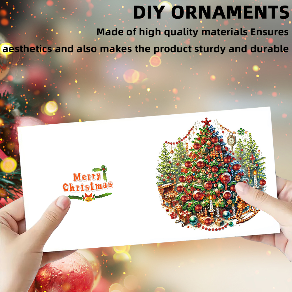 6Pcs DIY Diamond Painting Greeting Card - Christmas Tree