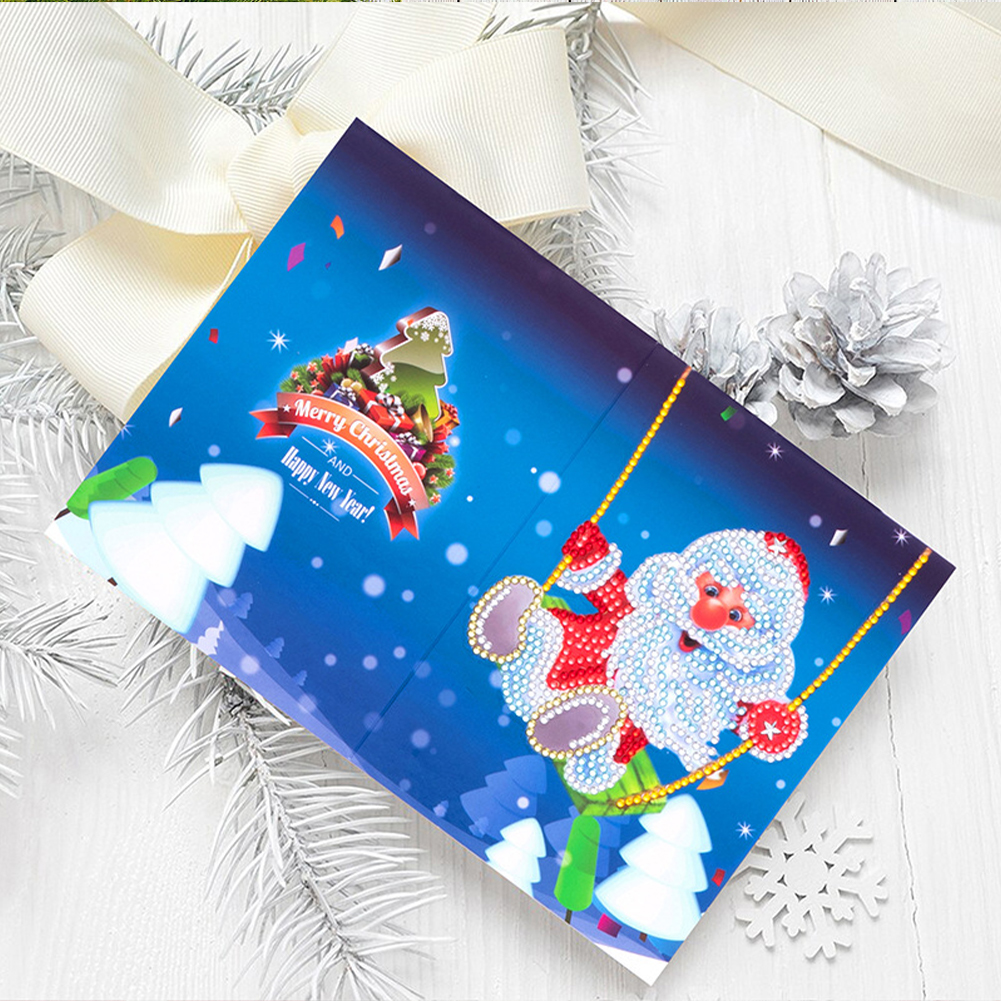 (Limited Stock)8pcs DIY Diamond Painting Greeting Card - Christmas