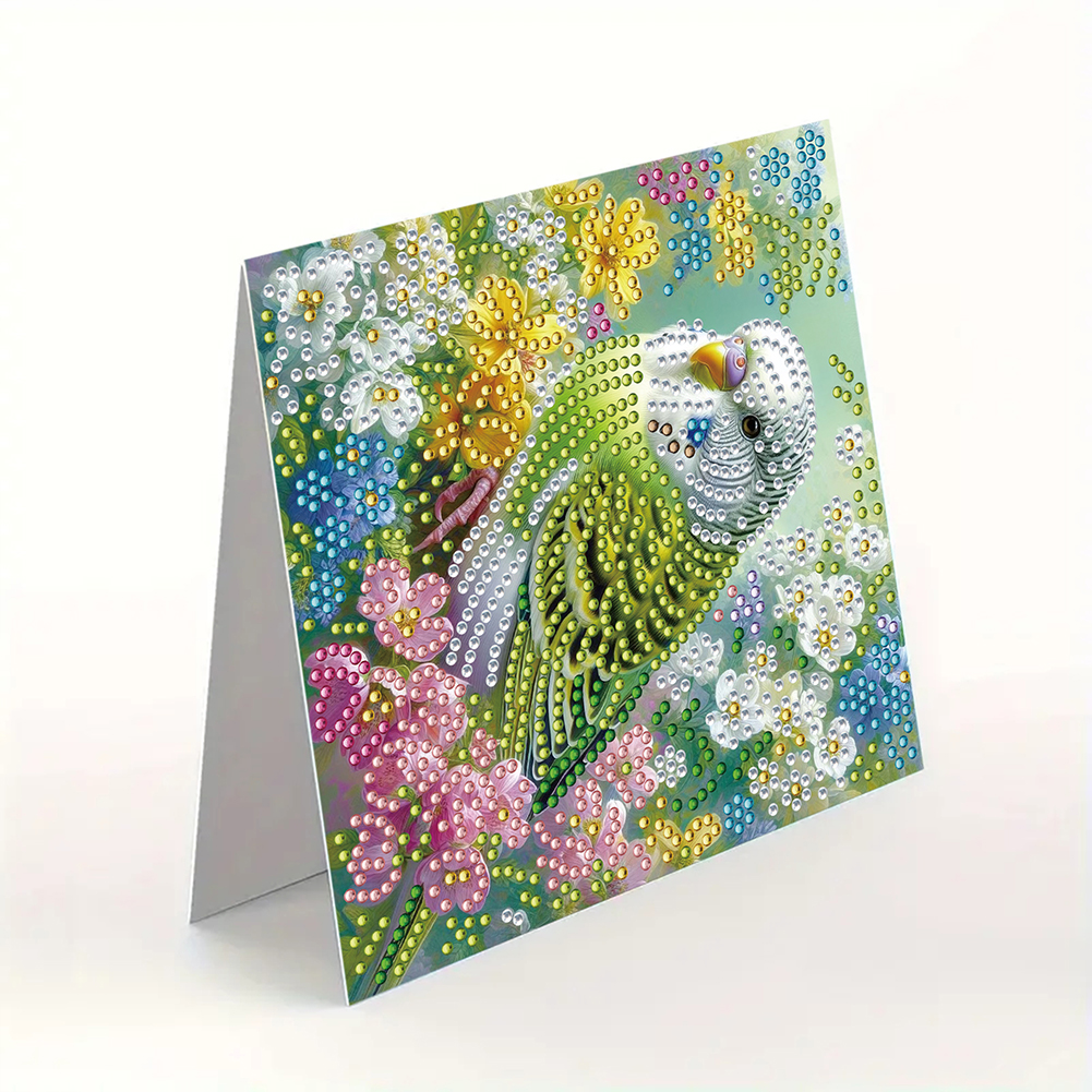6Pcs DIY Diamond Painting Greeting Card - Bird