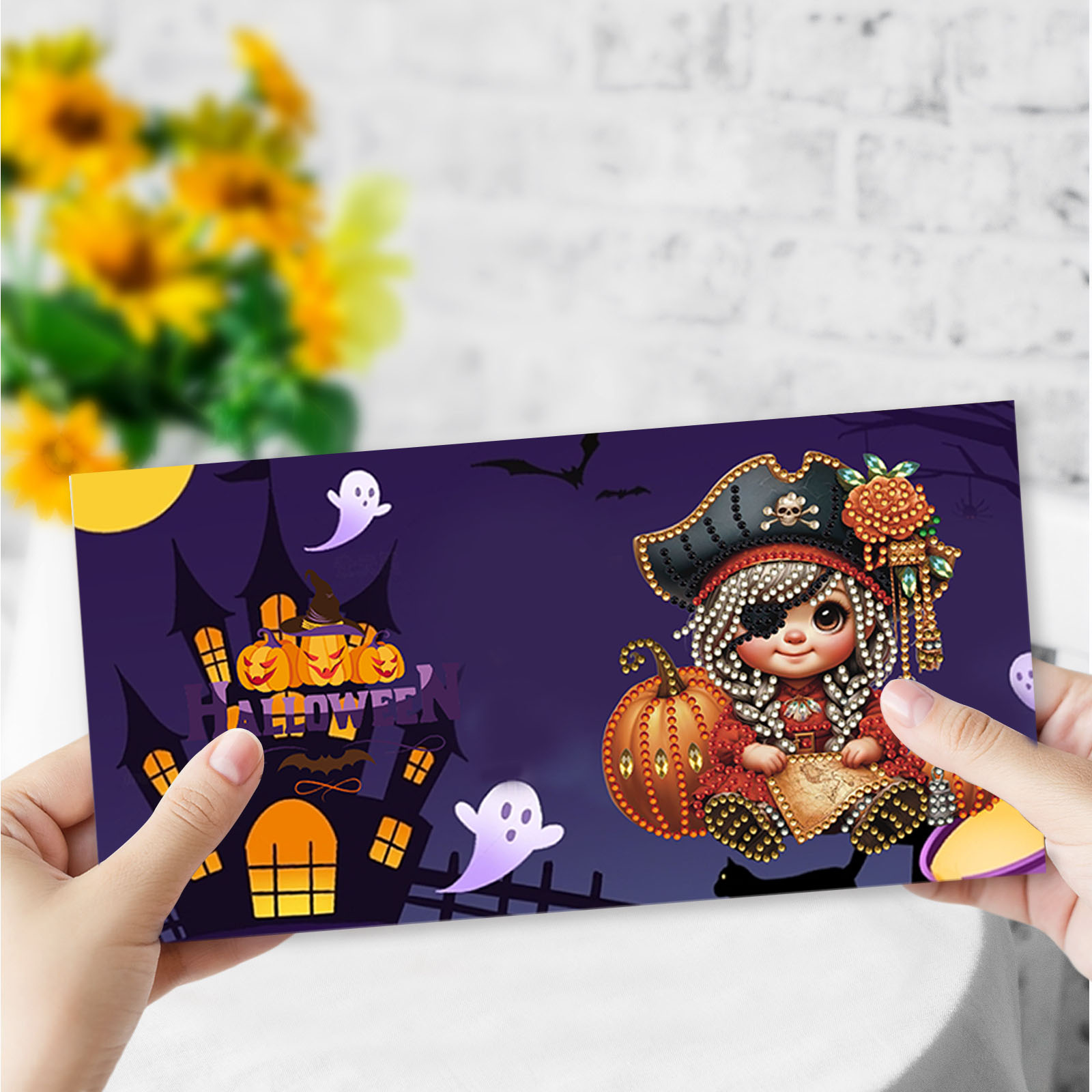 (Limited Stock)6pcs DIY Diamond Painting Greeting Card - Halloween