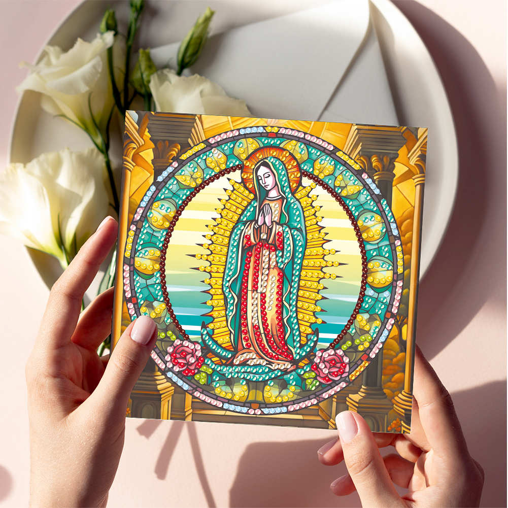 6Pcs DIY Diamond Painting Greeting Card - Faith Family