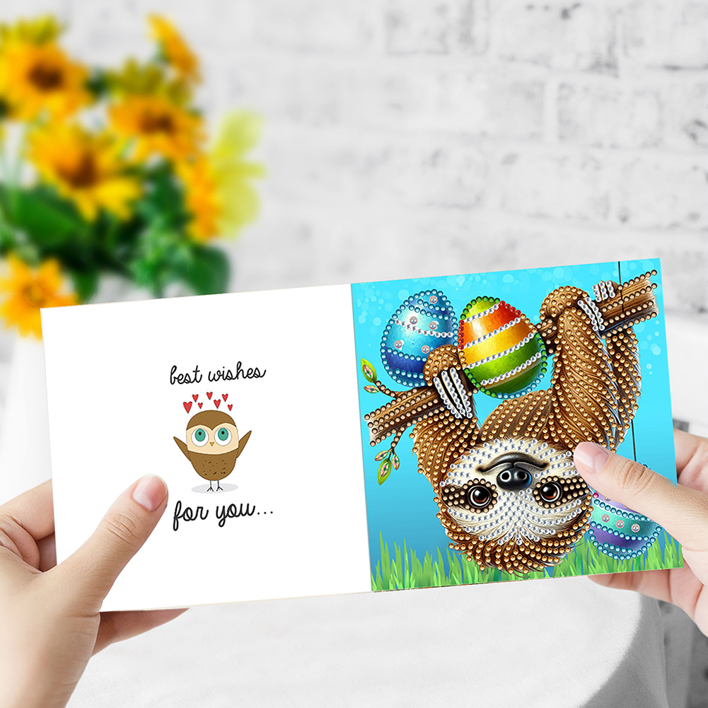 6pcs DIY Diamond Painting Greeting Card - Easter Animals