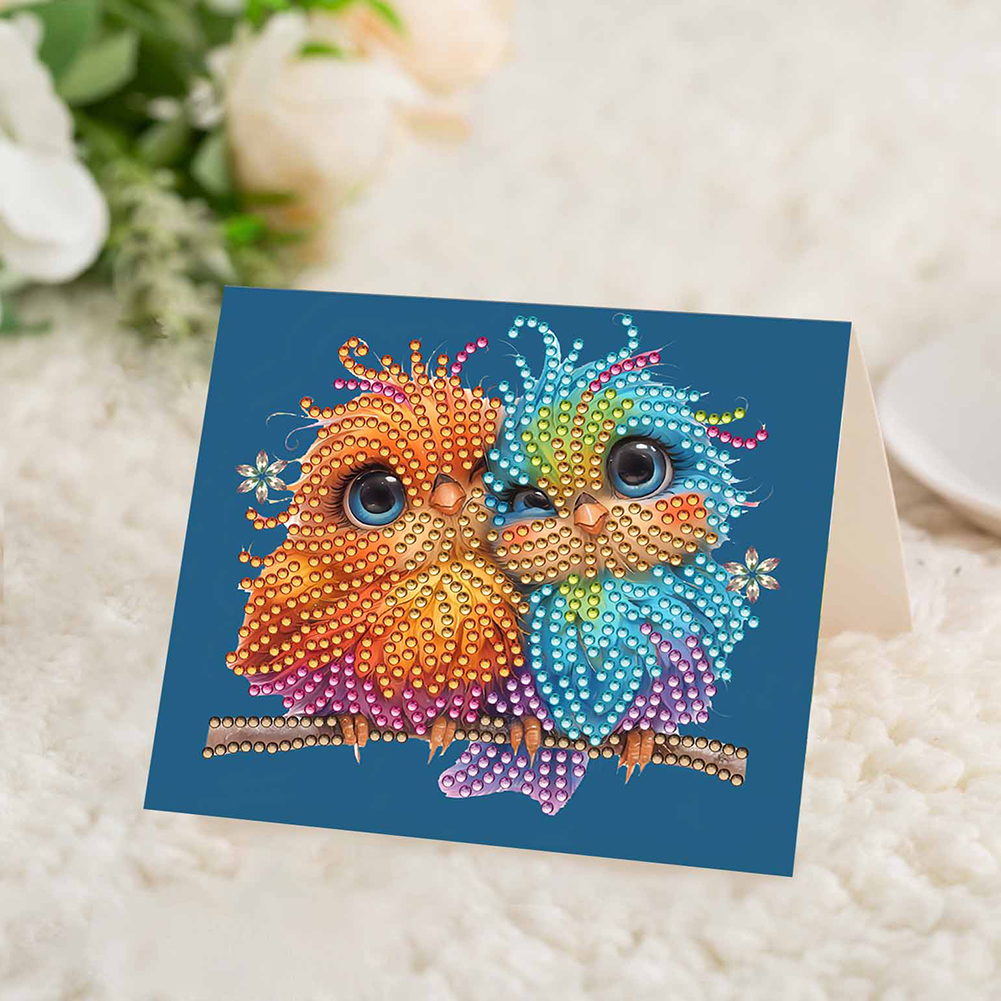 10Pcs DIY Diamond Painting Greeting Card - Birds