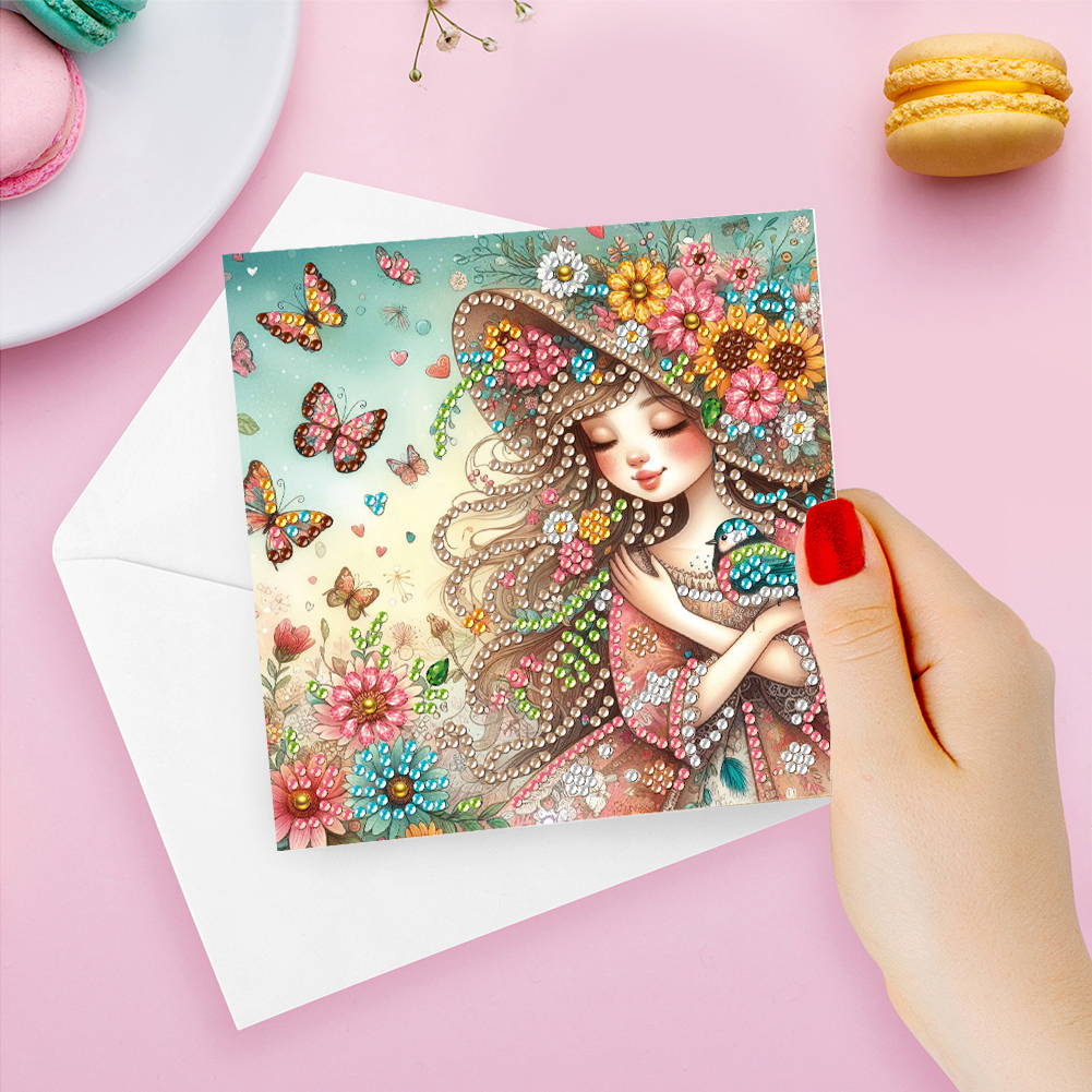 6Pcs DIY Diamond Painting Greeting Card - Happy Mothers Day
