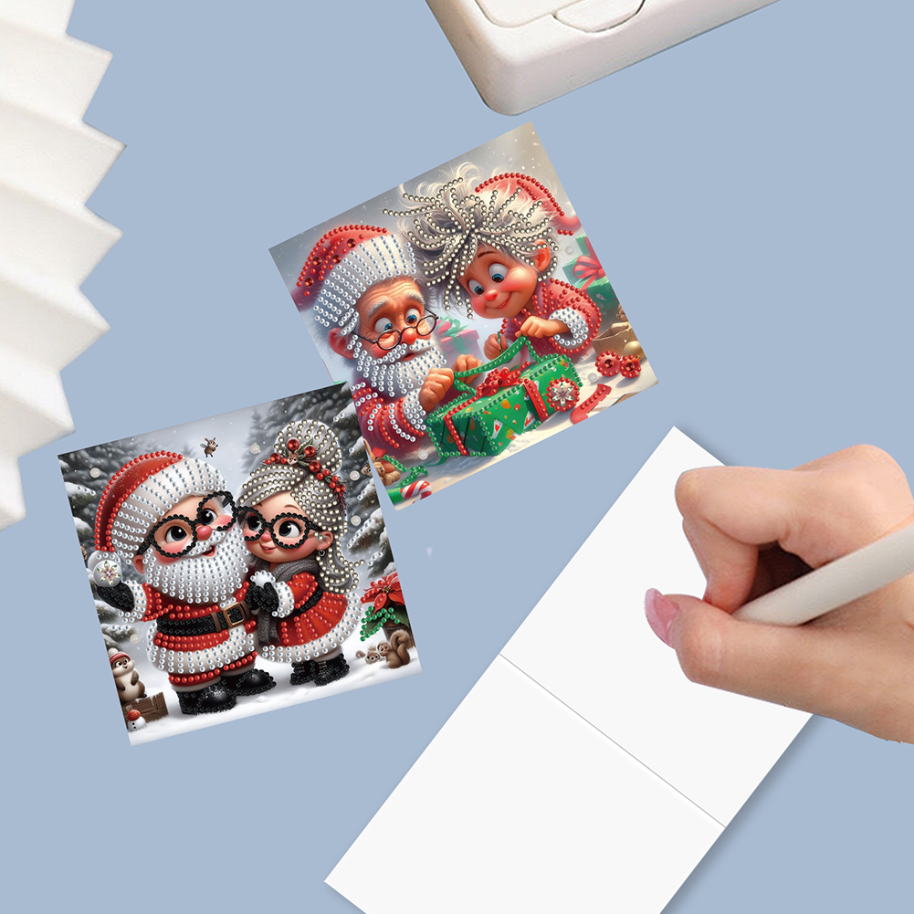 6Pcs DIY Diamond Painting Greeting Card - Christmas