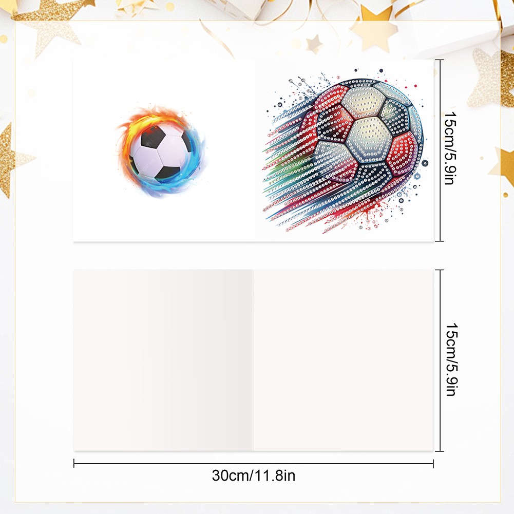 6Pcs DIY Diamond Painting Greeting Card - Football Family
