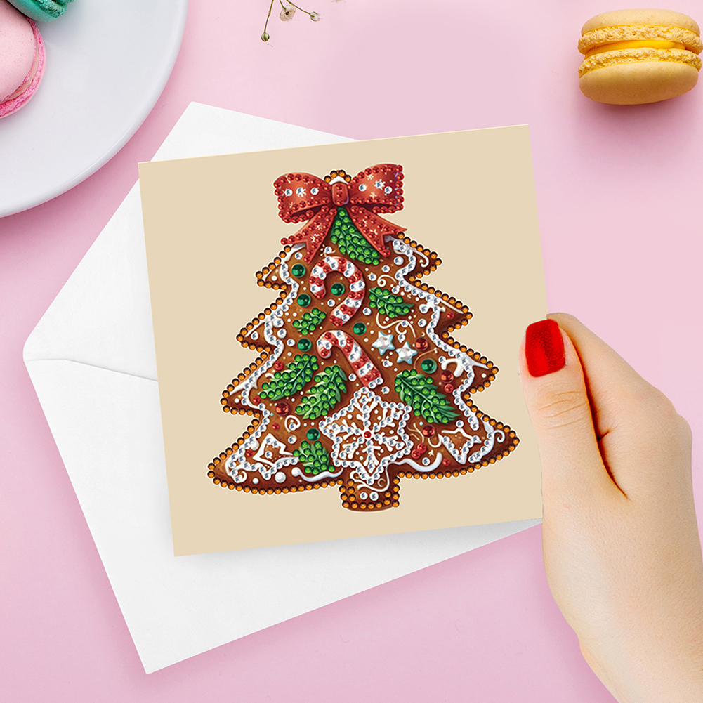 6Pcs DIY Diamond Painting Greeting Card - Christmas Tree