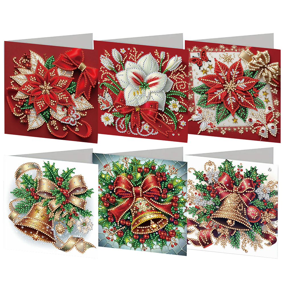 6Pcs DIY Diamond Painting Greeting Card - Xmas Atmosphere