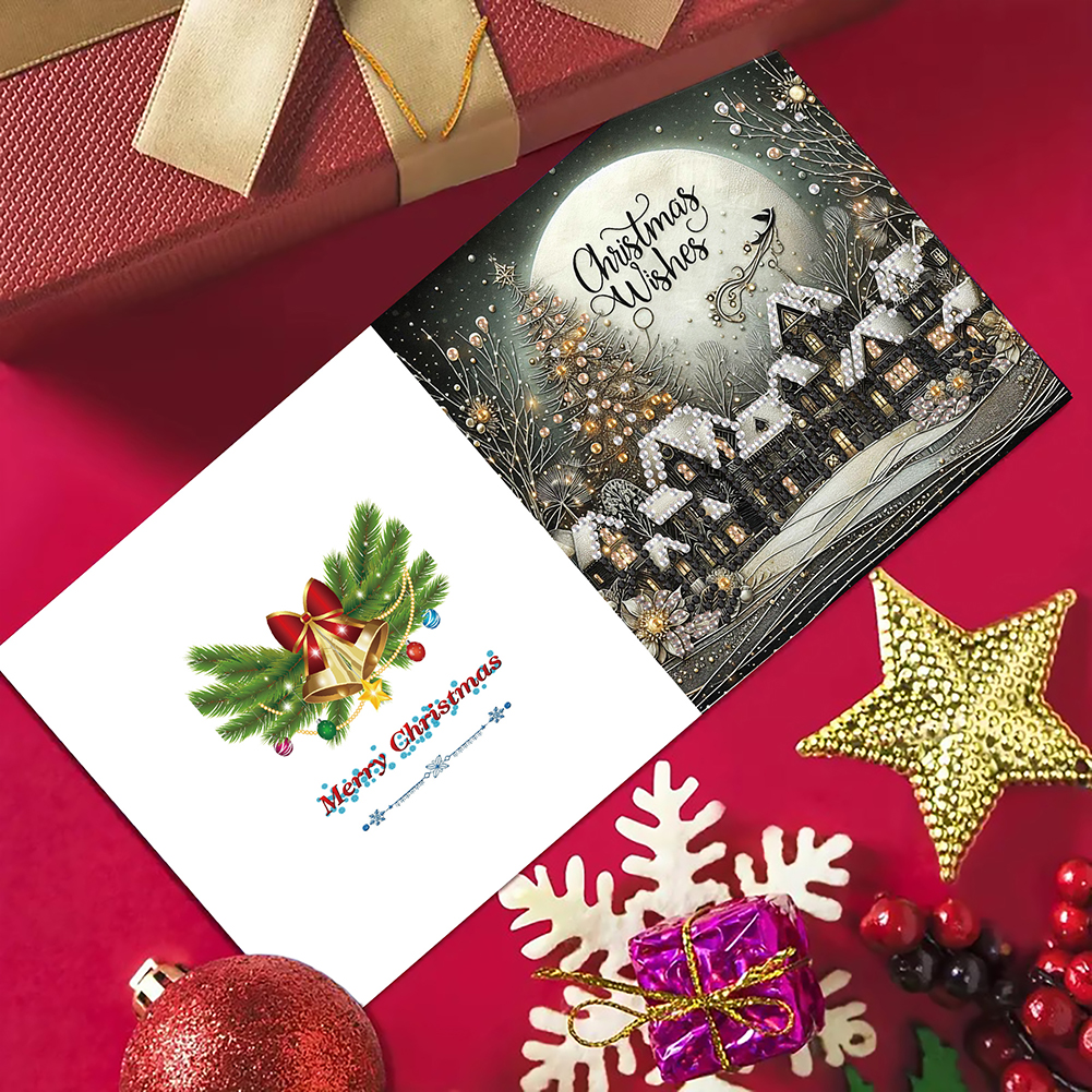 6Pcs DIY Diamond Painting Greeting Card - Christmas