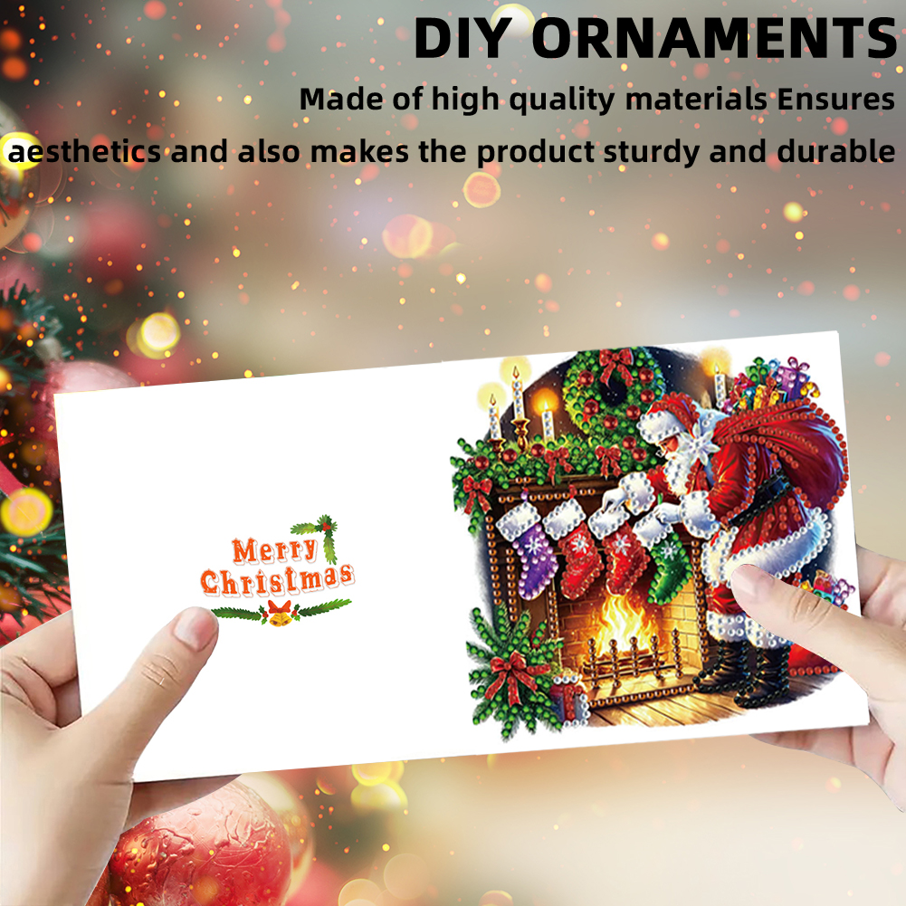 6Pcs DIY Diamond Painting Greeting Card - Santa Claus