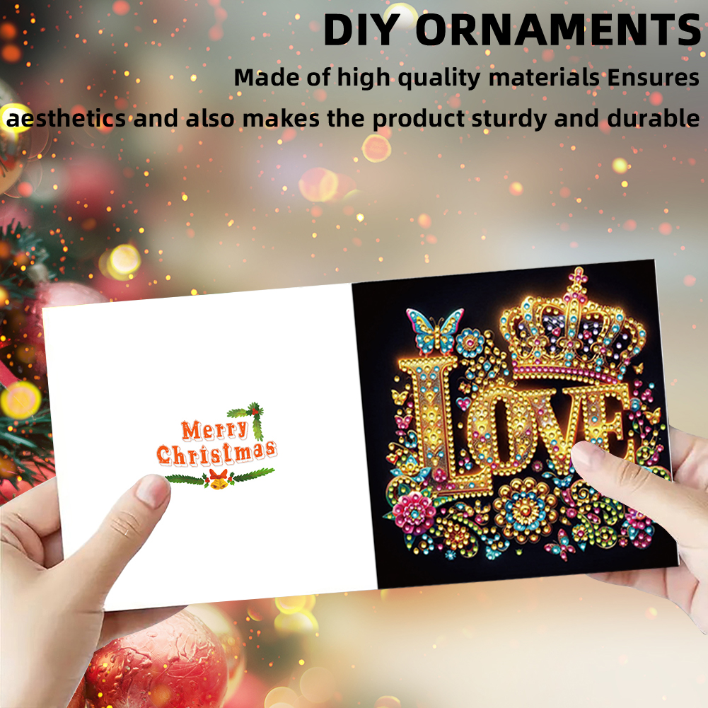 6Pcs DIY Diamond Painting Greeting Card - Love You