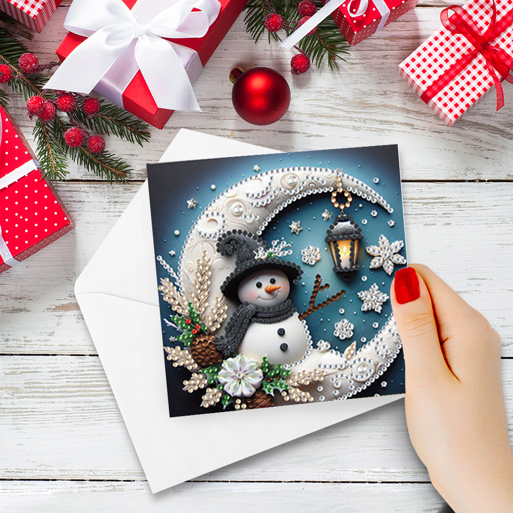 6Pcs DIY Diamond Painting Greeting Card - Christmas
