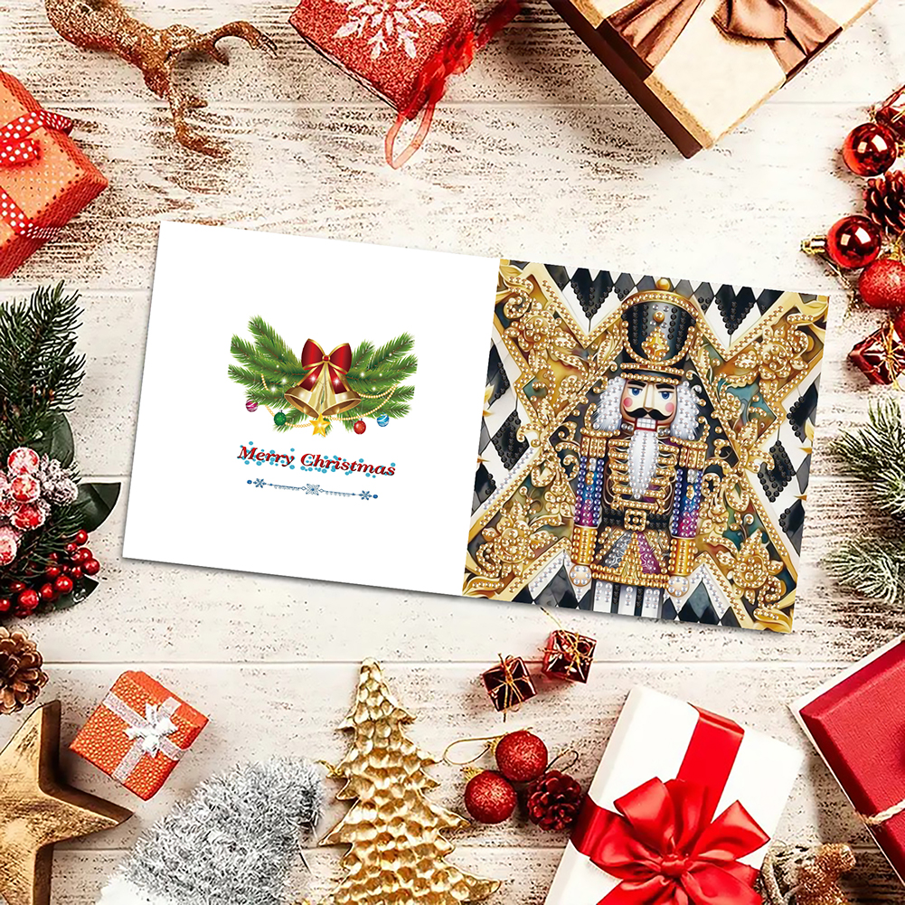 6Pcs DIY Diamond Painting Greeting Card - Nutcracker